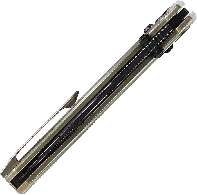 CMB Braveman EDC Knife Folding Pocket knife with Clip for Men and Women Crossbar Lock Knife with S35VN Steel Blade Titanium Handle for Outdoors Camping Hiking-CMB-17 (CMB-17C)