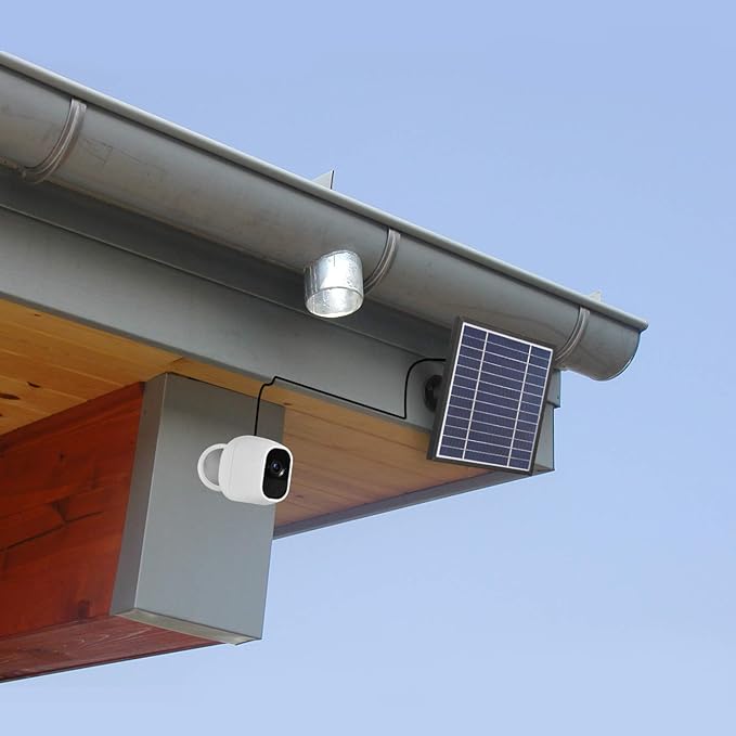 iTODOS Solar Panel Works for Arlo Pro and Arlo Pro2 Camera11.8feet Power Cable and Adjustable Mount (3 PackBlack)