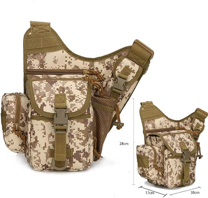 Outdoor Sports Hiking Sling Bag Shoulder Gear Pack Chest Range Bag Molle Camouflage Tactical Versipack