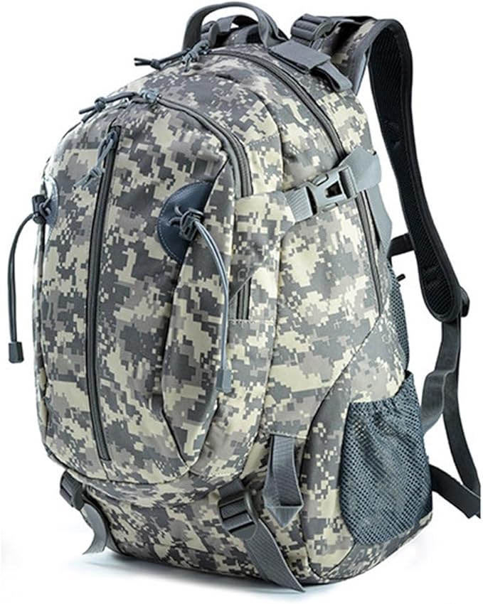 LINGYUE Tactical Backpack Outdoor Waterpoof Resistant Oxford Daypack With 16 Laptop Compartment For Hiking Camping Travel(E)