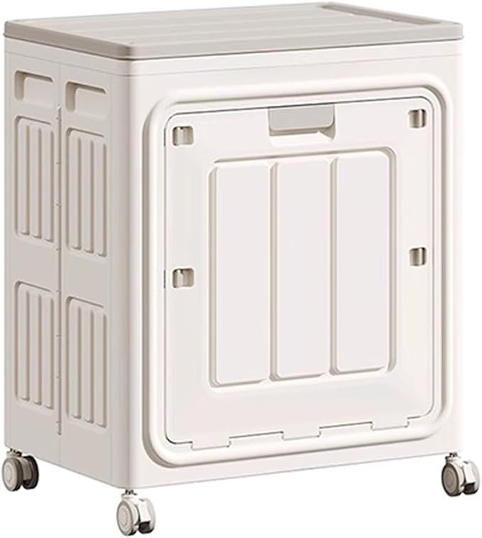 Folding Plastic Storage Box Large Capacity Clothes Blanket Storage Bin With Lid And Wheels Closet Organizer And Storage Containers For Home Office Dormitory ﻿(Style2)