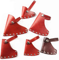 Hatchet Sheath Hunting Ax Cover Hatchet Blade Head Sheath Belt Holster PU Genuine Leather(Color02)