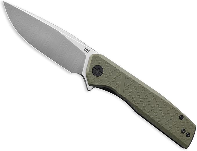 IOI Scout I20432 Folding Pocket KnifeA – 3.62 Edge D2 Steel Satin Blade with 3.62 Edge FRN Handle Lightweight EDC Knife with Liner Lock and Custom Left-Side Clip Excellent for Camping Work Outd