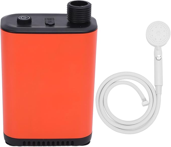 AYNEFY Portable Camping Shower Set – Rechargeable 2600mAh Battery Outdoor Shower for Camping Hiking &amp RV Use ABS Material Compact Waterproof Travel Shower System