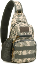 UNISTRENGH Tactical Sling Bag Chest Pack Molle Daypack iPad Mini Military Shoulder Bag Crossbody Duty Gear Backpack (ACU Camouflage)