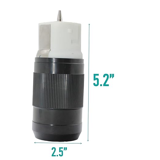 X-Haibei RV 50A 125V 250V Generator Connector NEMA SS2-50R Female Locking Power Cord Plug 12500 Watts