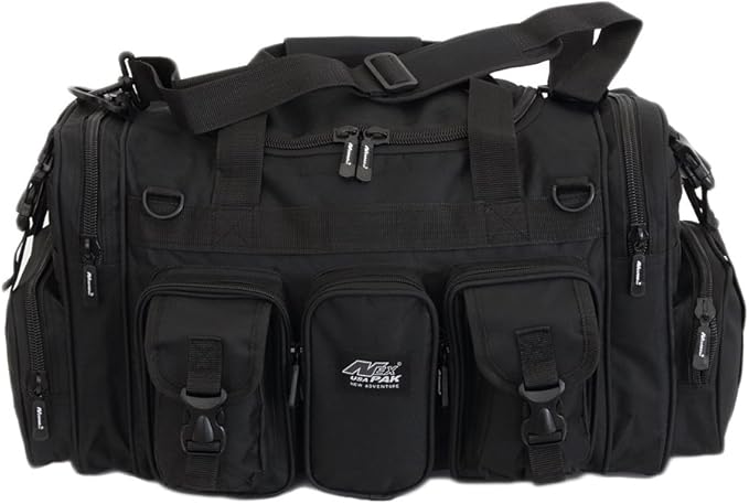NPUSA Mens Large 22 Inch Black Duffel Duffle Military Molle Tactical Gear Shoulder Strap Travel Bag