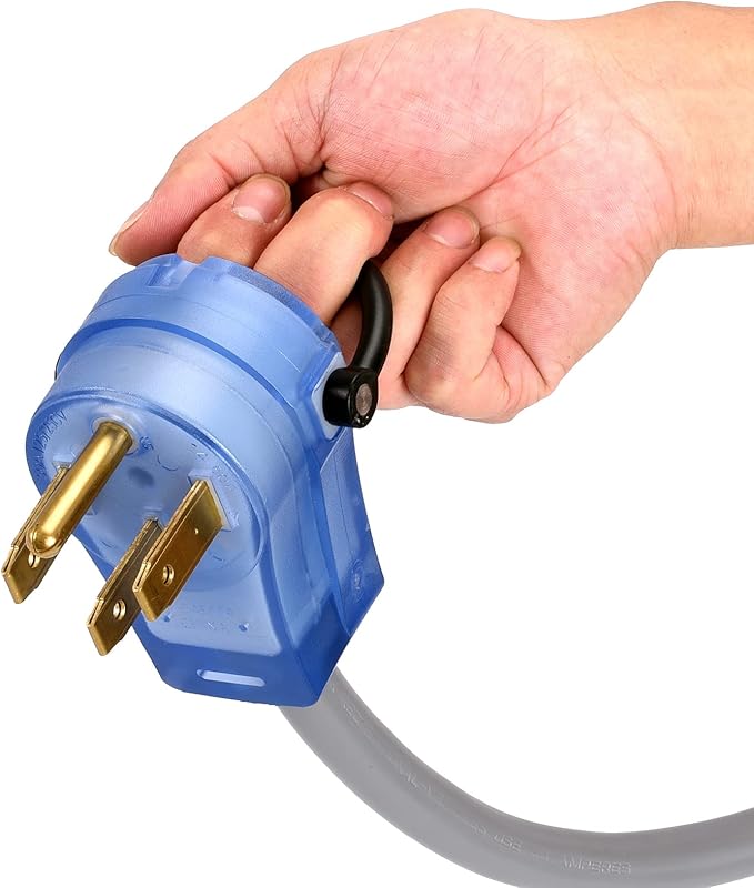 50Amp EV/RV/Welder Power Cord NEMA 14-50P with 14-50R Series Connector to 6-50R Adapter1.5 FT (50MF/6-50R Gray)