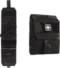 Small Tactical First Aid Pouch Lightweight Medical Kit Bag for MOLLE Straps Compact Organizer for Chest Rigs Battle Belts Hiking Packs
