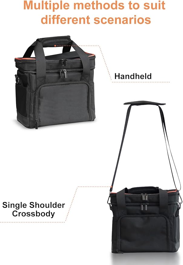 Carrying Case For Jackery Explorer 160/240/300 Portable Power Station BagWaterproof Fabric Multi-Layer StorageUpper Compartment For Storing Charging AccessoriesCharge By Opening The Front Pocket