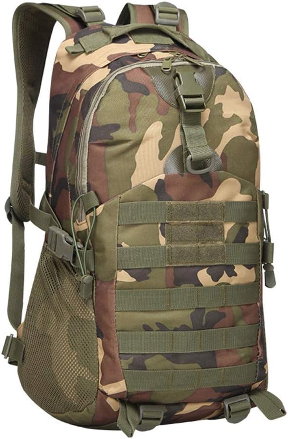 Outdoor Sports Pack Hiking Bag Tactical Rucksack Camo Knapsack Combat Camouflage Tactical 30L Molle Backpack - WL