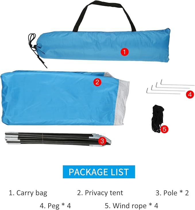 Cocoarm Portable Shower Tent Shower Toilet Tent Portable Shower Toilet Changing Tent Camping Shelter Tent with Zipped Window and Large Door