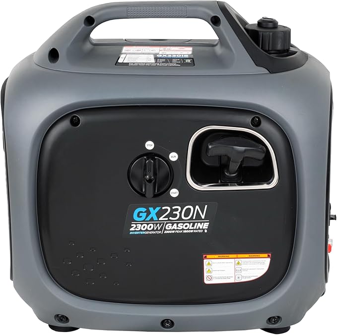 Pulsar 2300W Portable Gas-Powered Quiet Inverter Generator for Home Emergency Backup Parallel Capability With USB Outlet Long Run Time GX230N