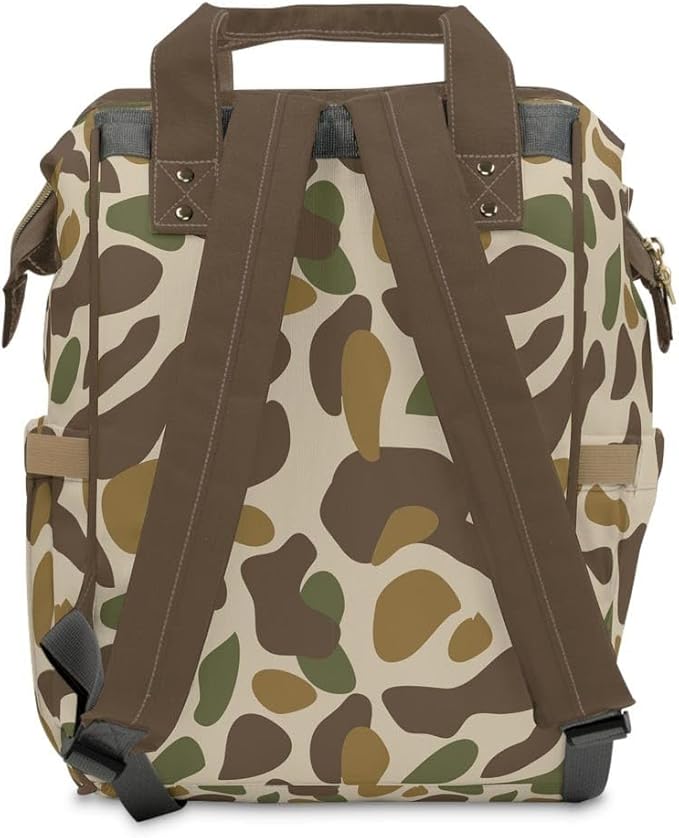 Camo Duck Backpack/Old School Camo Diaper bag/Trendy Camouflaged Travel bag
