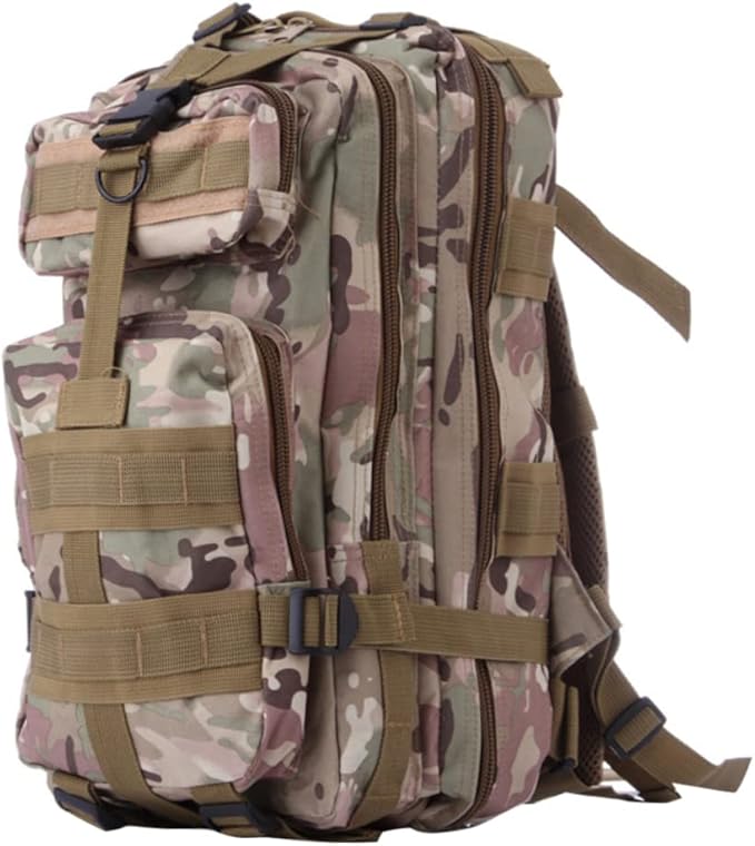 Kisangel Small Camo Backpack Rucksack for Men Hiking Bag Lightweight Pockets Compartments