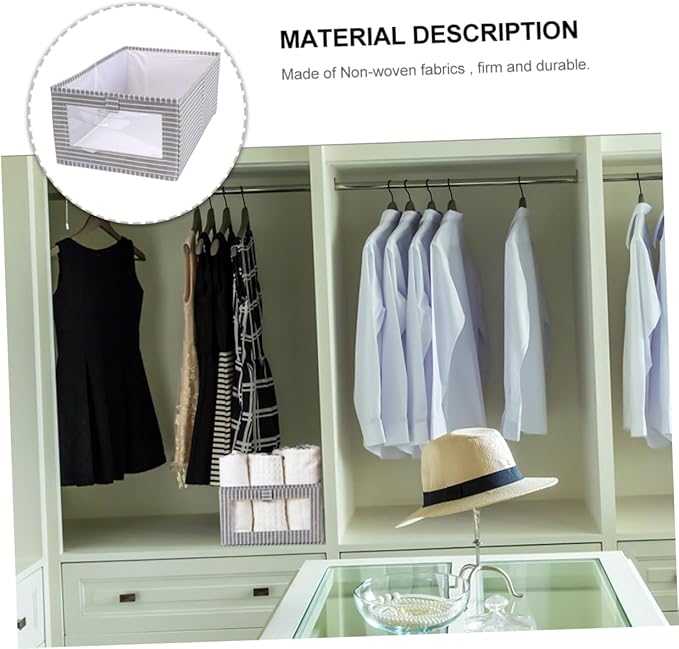 2pcs Foldable Cloth Storage Bins for Wardrobe Organization Grey Clothes Toys Quilts and More