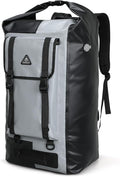 Haimont Waterproof Backpack Roll Top Dry Bag Kayak Dry Backpack IPX7 for Outdoor Dry Pack Boating Fishing 60L Black/Gray