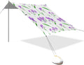 Beach Canopy with Windproof Ropes &amp Sandbags Beach Tent Sun Shade Sun Shelter for Camping Trips Fishing Backyard Fun or Picnics Purple Flowers