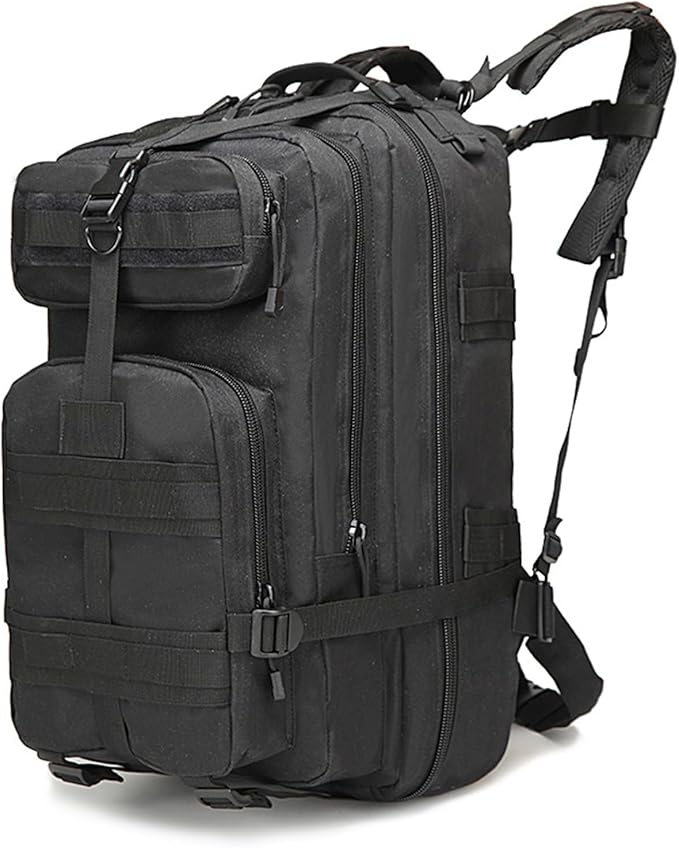 40L Tactical Backpack for Men and Women Army 3 Days Assault Pack Bag Large Rucksack for Hiking Travel Trekking Black