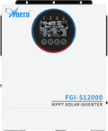 12KW Solar Hybrid Inverter All in One 48V DC to 220V-230V AC On/Off Grid Pure Sine Wave Solar Inverter with 160A MPPT Charge Controller for Home Appliances Work with Lead Acid &amp Lithium Battery