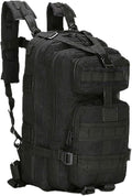 25L Tactical Backpack Lightweight Military Outdoor Travel Bag Men’s Camping &amp Climbing Sports Backpack (Black)