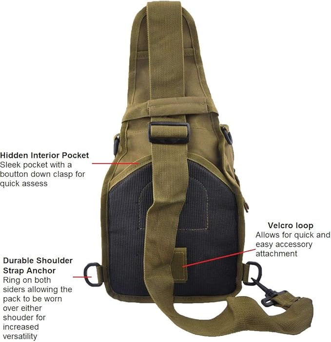 FAMI Outdoor Tactical Bag Backpack Military Sport Bag Pack Sling Shoulder Backpack Tactical Satchel for Every Day Carry (Tan 2 Packs)