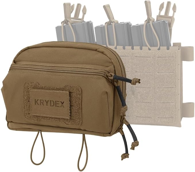 KRYDEX Tactical Admin Pouch with Molle GP Pouch Modular Pouch Utility Fanny Pack for Vest and Chest Rig
