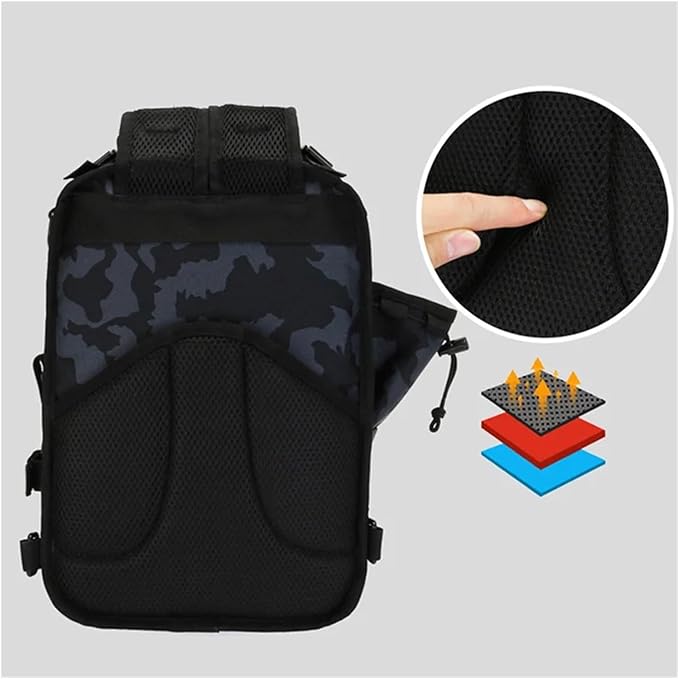 Genérico 20L Tactical Assault Bag Military Sling BackpackCompatible for Outdoor Hiking Campin(Black B)