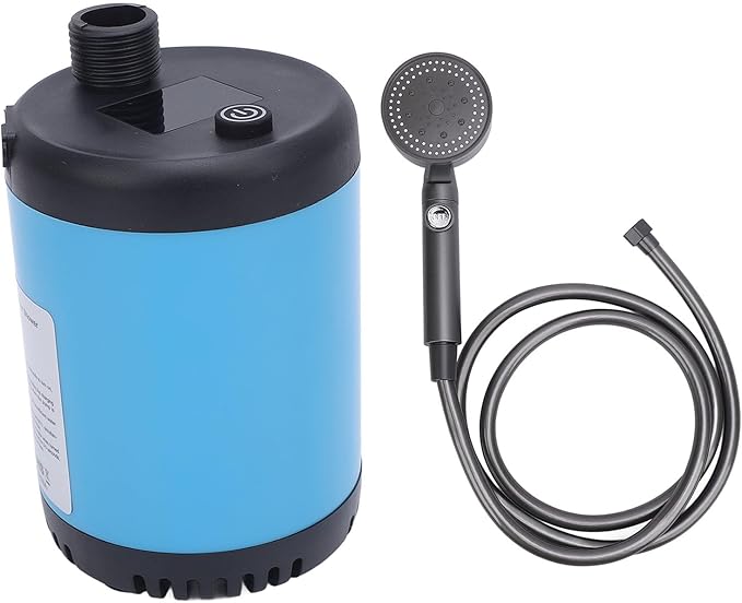 Portable Shower for Camping 7800mAh Rechargeable Camping Shower Pump with 2M Hose Showering Bag for Hiking Climbing Car Washing