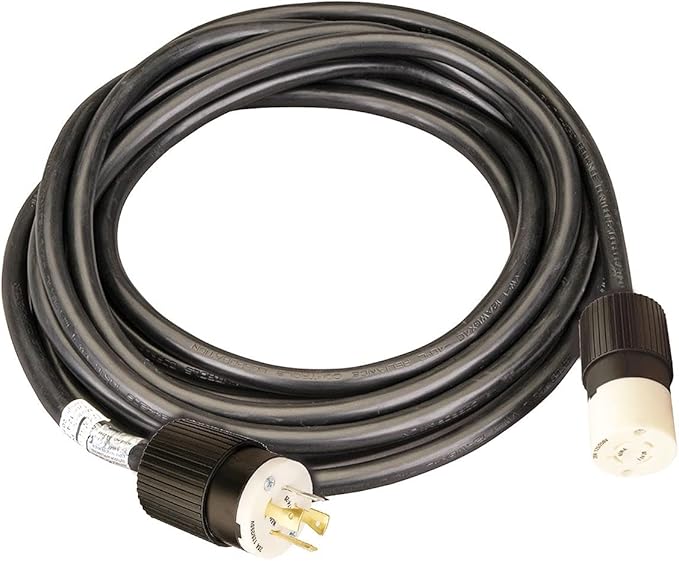 Reliance Controls Corporation PC5020-14 50-Amp 20-Foot Generator Power Cord for Generators Up to 12500 Running Watts