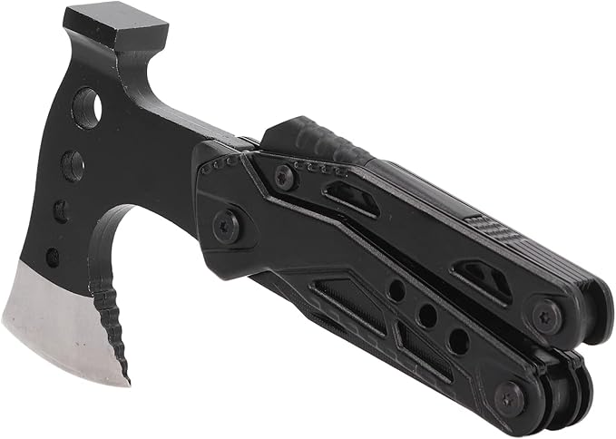 Stainless Steel Multifunctional Foldable Axe Hammer Pliers Camping Tool for Outdoor Enthusiasts Survivalists Hikers Campers