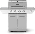 Nexgrill 4-Burner Propane Gas Grill in Stainless Steel with Side Burner 60000BTUs 626 sq. in. Cooking Space Perfect for Outdoor Cooking &amp Grilling Patios BBQ Backyards Silver 720-0830H