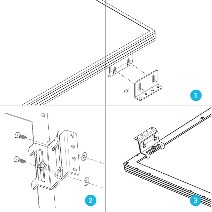 Renogy Solar Panel Mounting Curved Z Bracket-Set of 4 for RV Boat Roof Wall and Other Off Gird Installation 1 Set