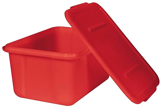 School Smart Storage Bin with Non-Snap Lid 15 Quart Red