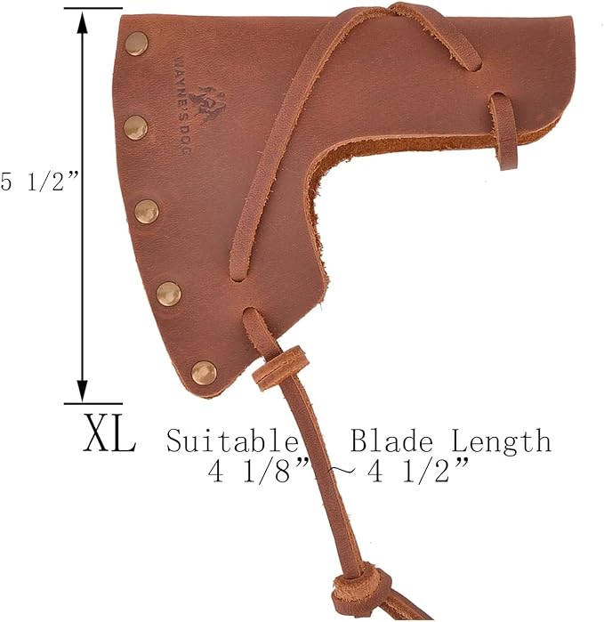 Hatchet Sheath Leather Camping Holder Hatchet Blade Protection Cover Sheath Sleeve(Brown (XL))