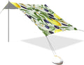 Beach Canopy with Windproof Ropes &amp Sandbags Beach Tent Sun Shade Sun Shelter for Camping Trips Fishing Backyard Fun or Picnics Lemon
