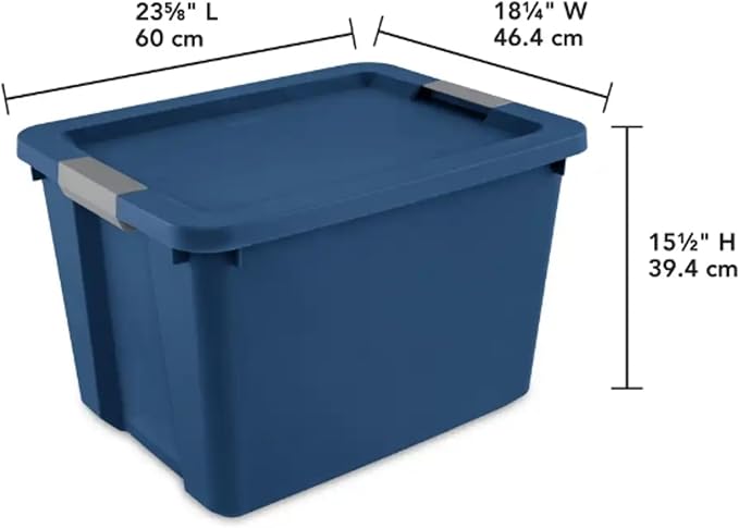 Heavy Duty Wheeled Storage Bin with Lid 20 Gallon Extra Large Rolling Plastic Container for Garage Outdoor Home &amp Industrial Organization (1)