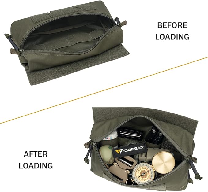 IDOGEAR Tactical Drop Pouch with Hook and Loop for JPC CPC AVS Vest Utility Tool Pouch Fanny Pack