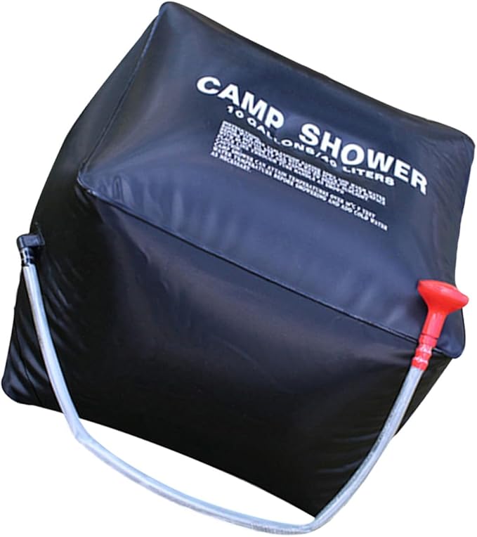 KESYOO Portable Solar Shower Bag 5 Gallon Camping Shower Solar Heating Outdoor Use Lightweight for Camping Hiking and Travel