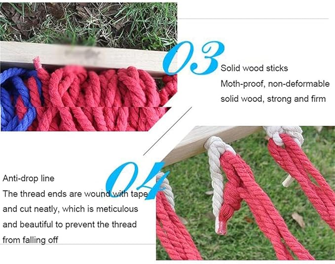 Portable Hammock Portable Nylon Net Rope Hammock Swing Outdoor Hammocks Perfect for Camping Patio Backyard for Backpacking Beach (Color : C)