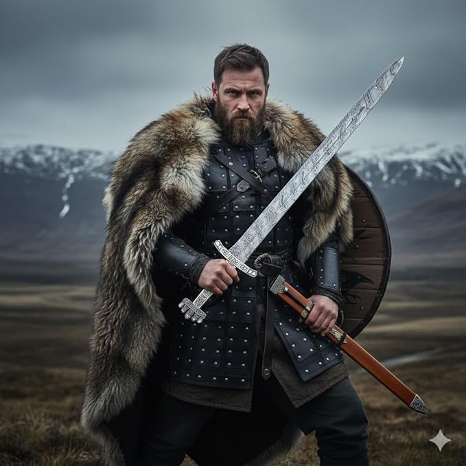 Viking Sword Northman Damascus Steel Sword Medieval Sword Norse Swords` Gift for Him