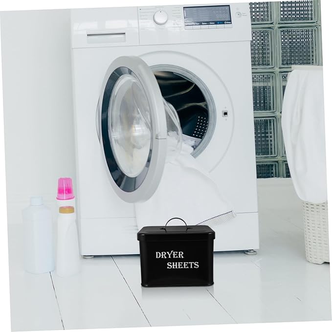 Farmhouse Dryer Sheet Holder Lid Container for Fabric Softener Essential Laundry Room Organizer for Convenient Storage and Easy Access