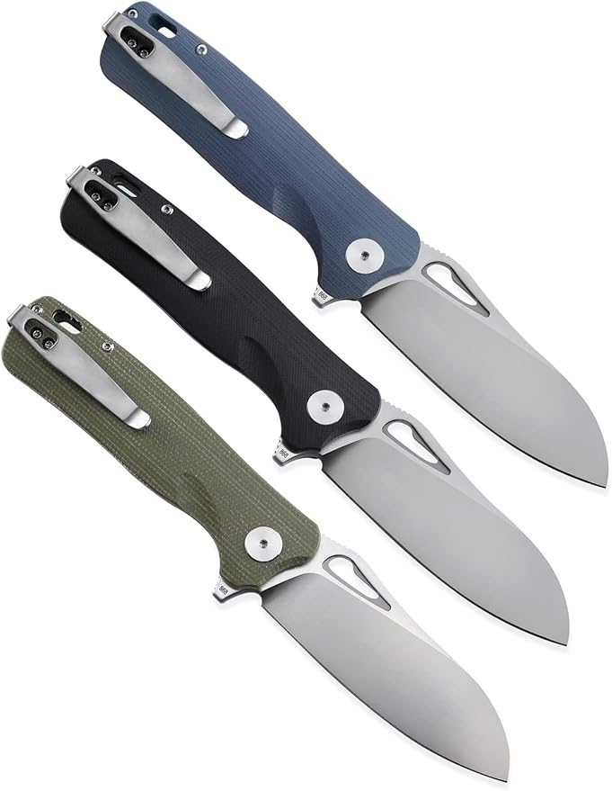 Petrified fish PF868 Bunta3.35 D2 Satin Blade146g G10 Handle Flipper Folding knife (Black G10 Satin)