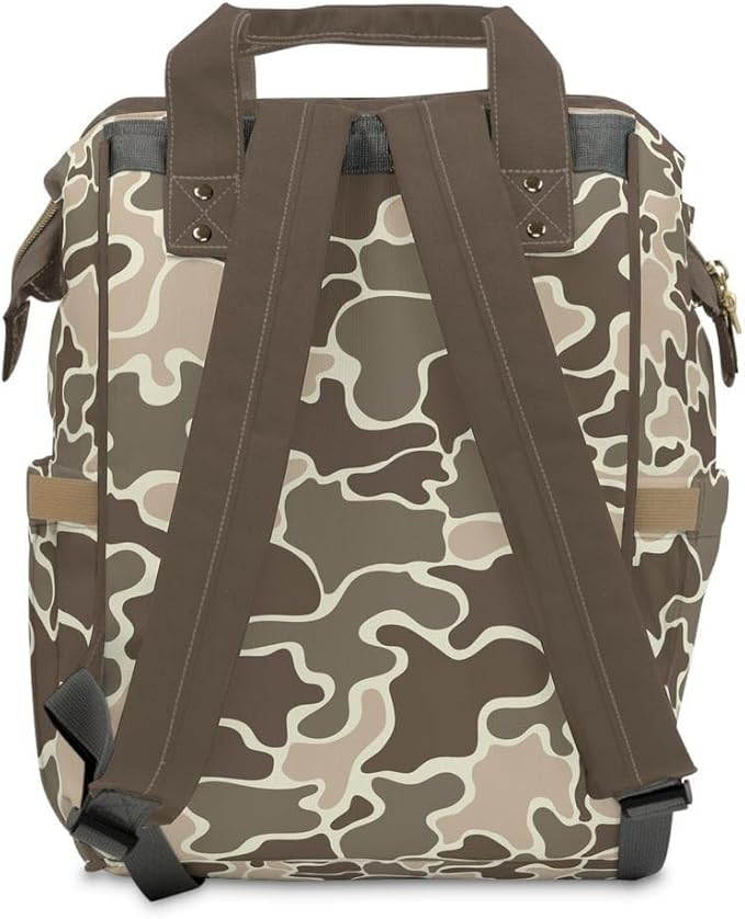 Marsh Old School Camo Duck Backpack/Camo Diaper bag/Mallard Duck Travel Bag/Hunting Bookbag/Country Life Bookbag