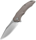 Petrified fish PFP10 Hairtail Folding Knife 3.54 K110 Stonewashed Blade 5.25 oz Micarta Handle Pocket Folding knife for EDC Camping Outdoor (Khaki Stonewashed)