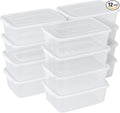 12-Pack Clear Plastic Storage Containers with Latch Lids – 16L Stackable Bins for Pantry Dough Proofing Baking &amp Household Organization