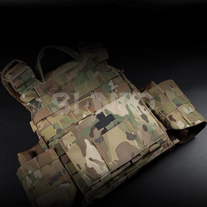 Tactical First Aid Kit MOLLE IFAK Pouch Medical EMT BagCompact Quick Release Emergency Pack For Outdoor Sport Military Game Hunting Airsoft (Grey)
