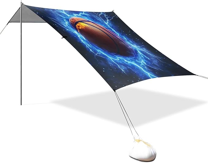 ALAZA Lightning Basketball Beach Tent Sun Shelter Portable Canopy Sunshade for Outdoor Camping Picnics Backyard Fun 10x9 ft