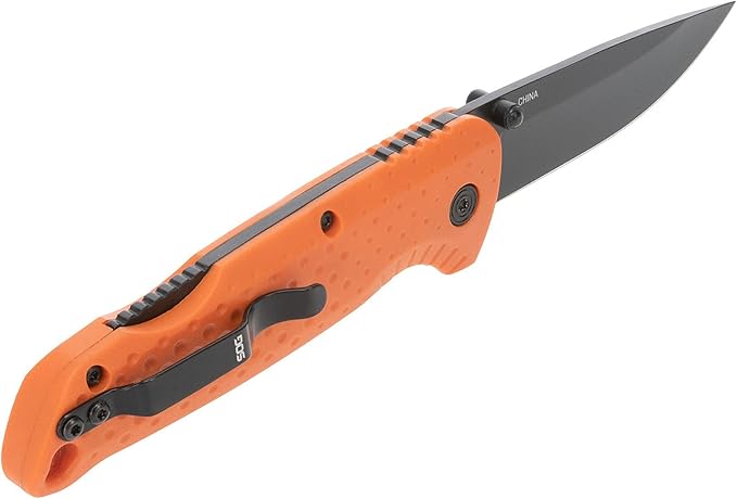 SOG Adventurer LB 3 Lightweight Portable Outdoor Folding Knife | CRYO 5CR15MOV Steel | GRN Handle | Lock-Back Mechanism