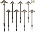 GOODSMANN Landscape Lighting 3W LED 8PK Outdoor Low Voltage Landscape Lighting 180 Lumen Hardwired Path Lights 3000K Warm White Metal 12V Bronze Electric Sidewalk Walkway Light with Cable Connectors